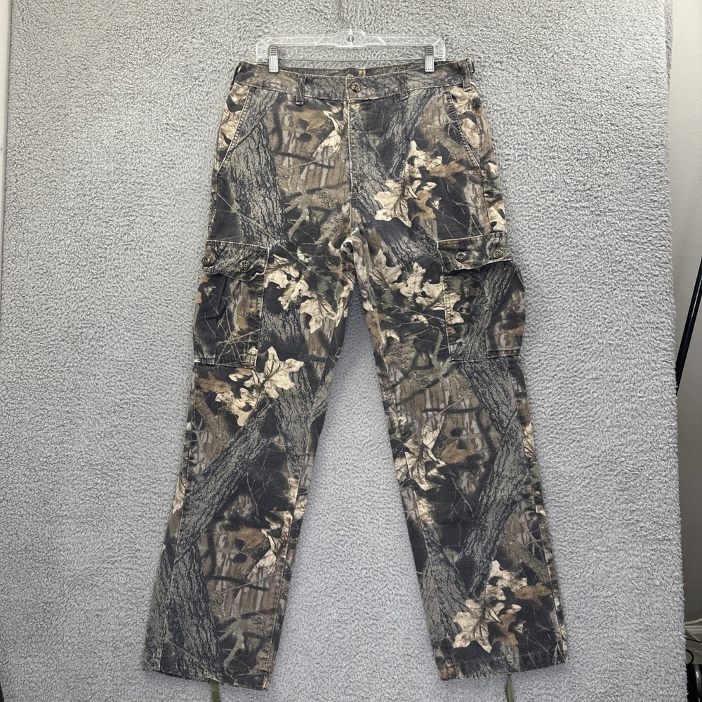 Vintage Mossy Oak Camo Cargo Pants Real Tree Grunge Gorpcore Men's‎ Medium x 32